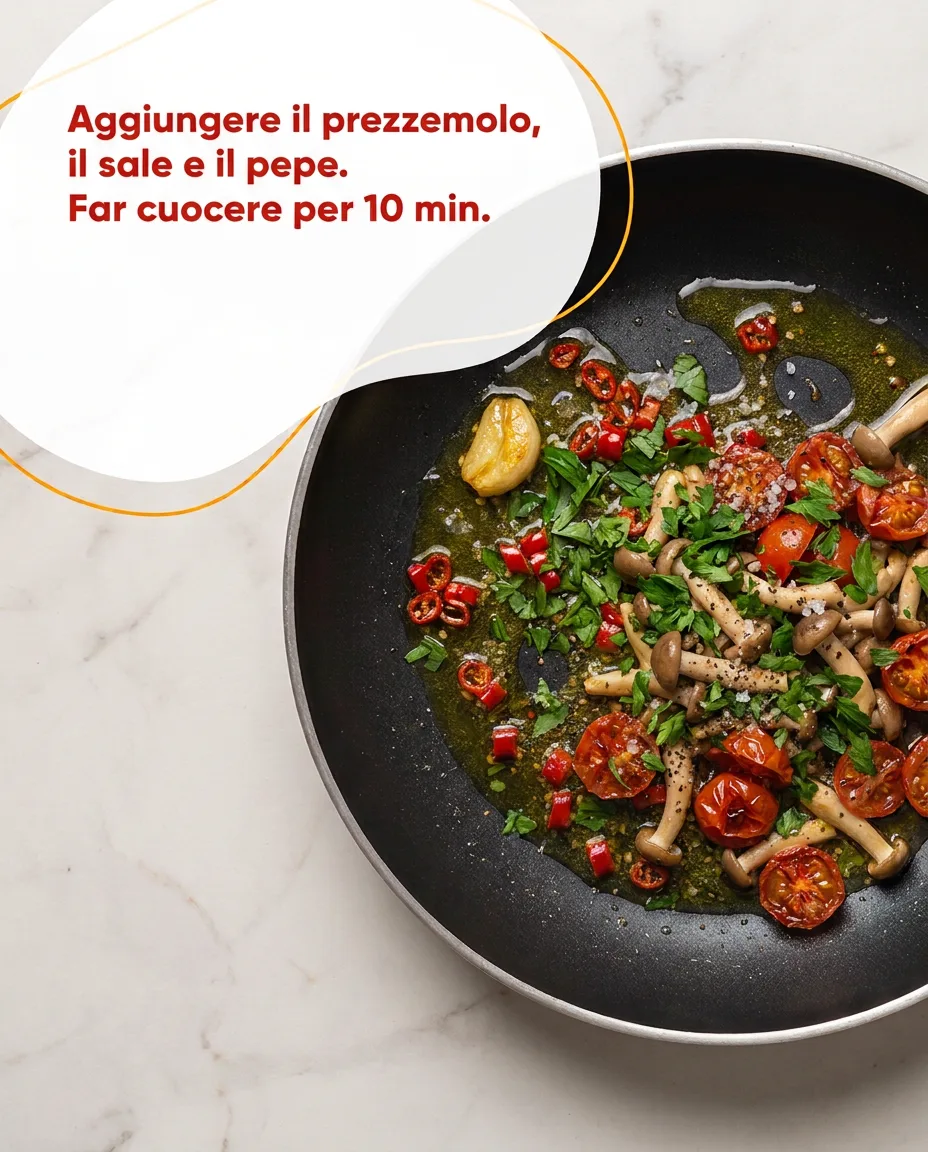 Bucatini con funghi chiodini fase 4