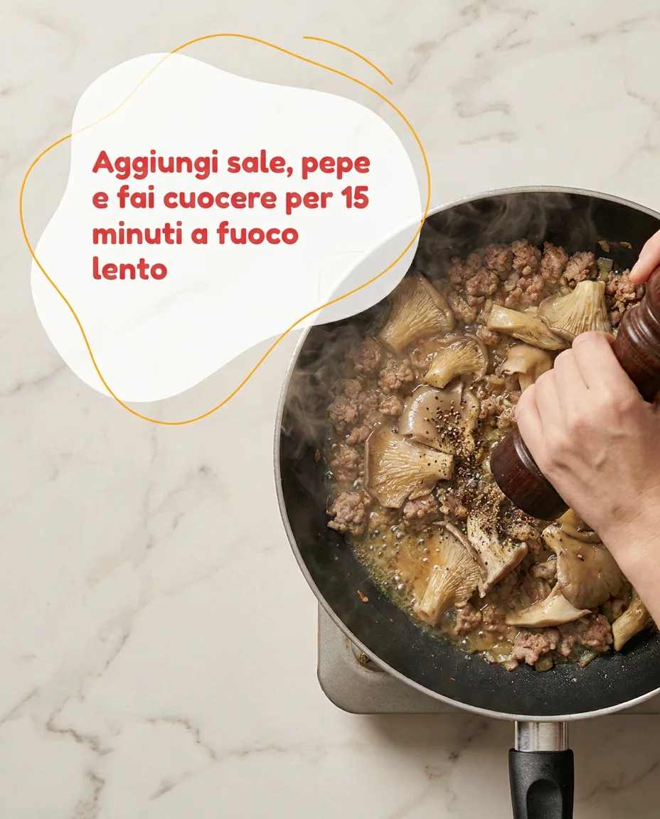 Casarecce con salsiccia e funghi fase 5