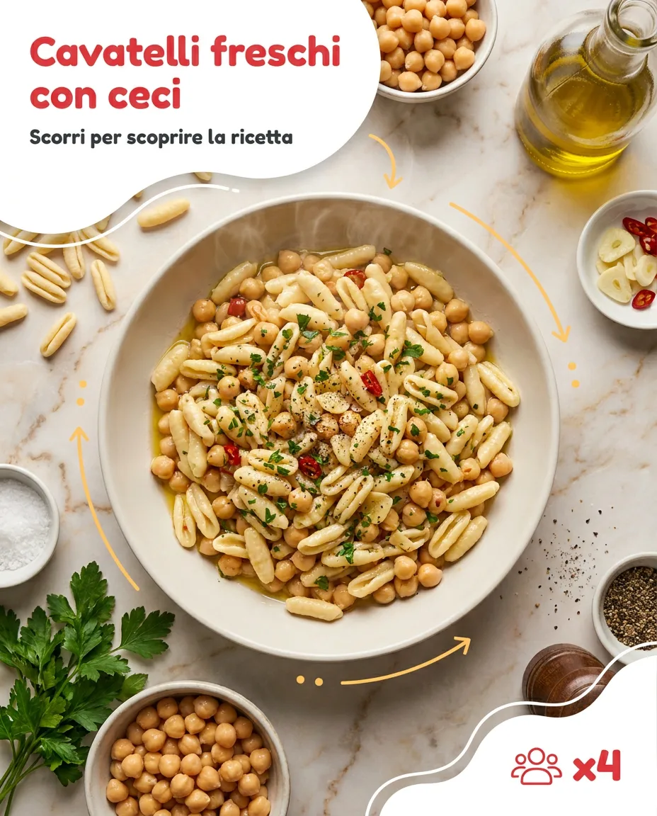 Cavatelli freschi con ceci