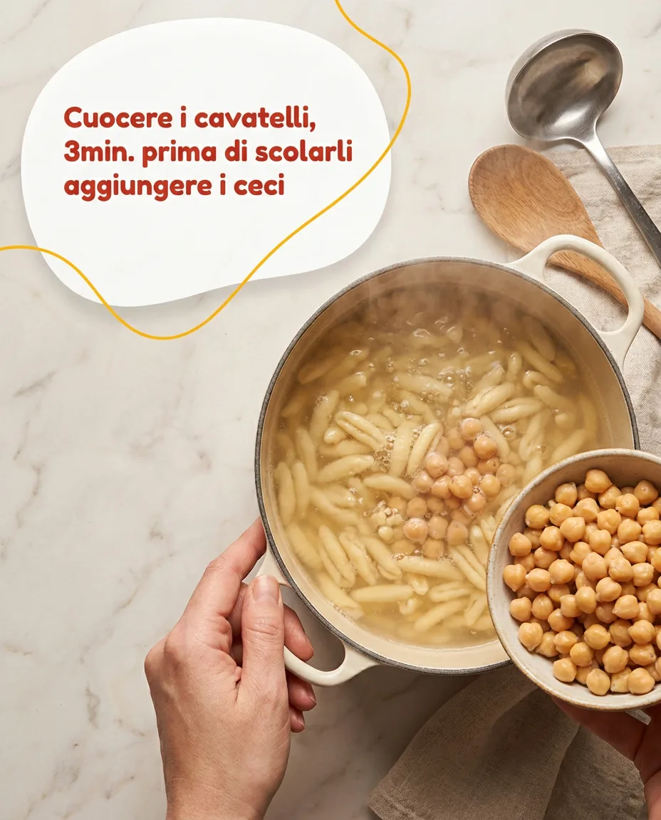 Cavatelli freschi con ceci fase 3