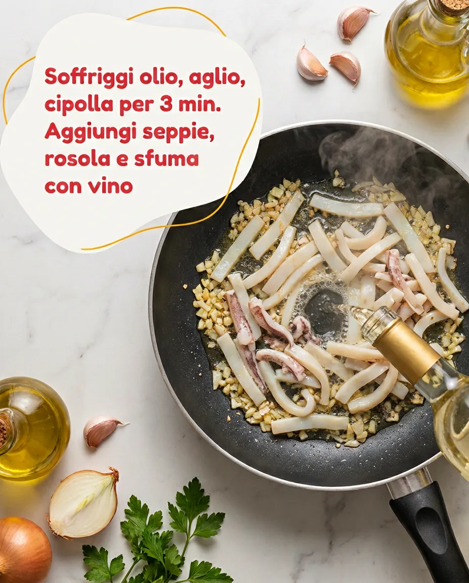 Cavatelli freschi con seppie fase 3