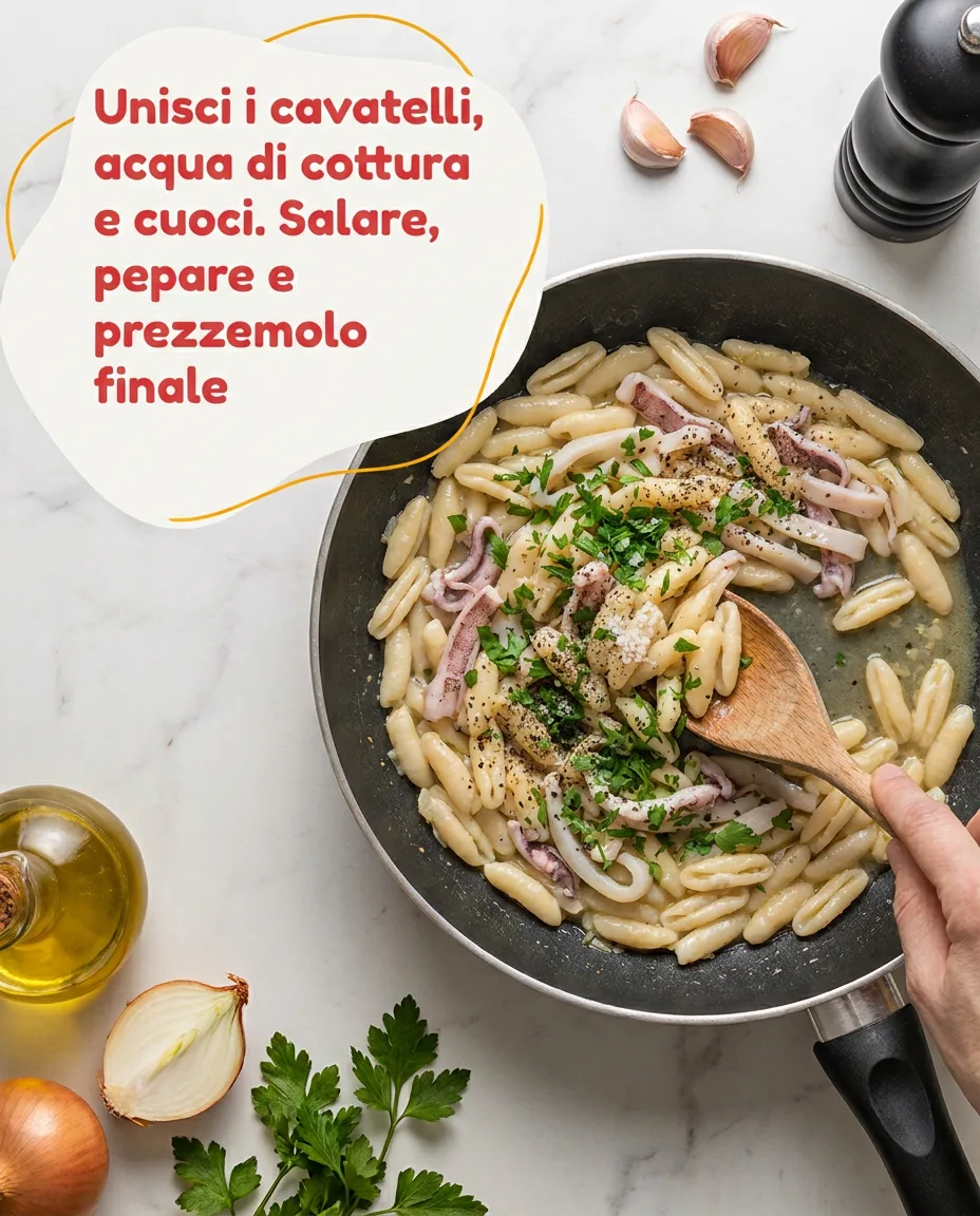 Cavatelli freschi con seppie fase 5