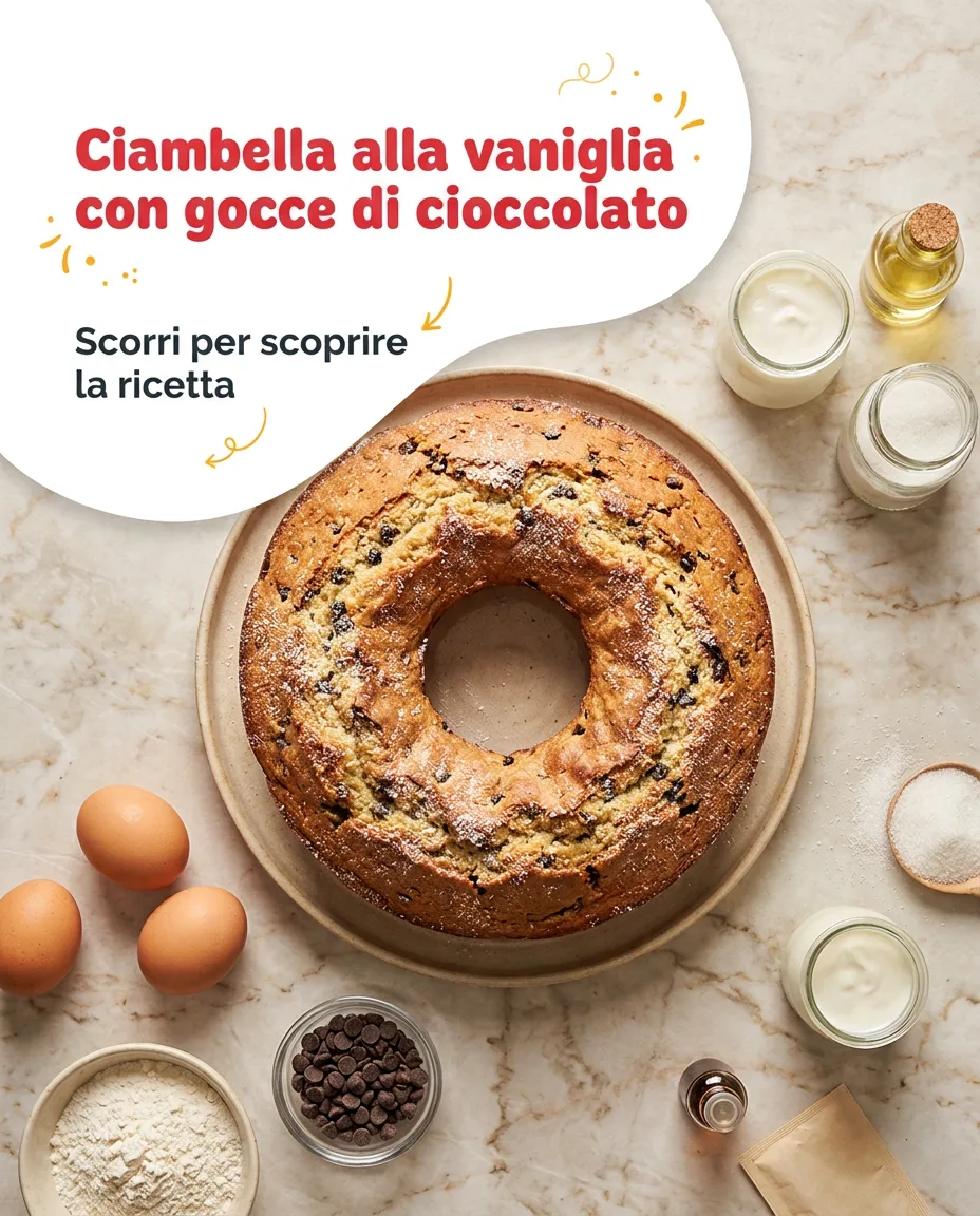 Ciambella alla vaniglia con gocce di cioccolato