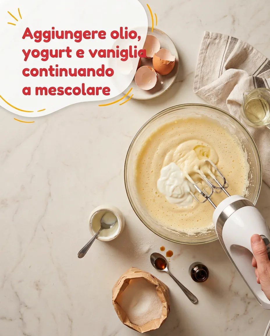 Ciambella alla vaniglia con gocce di cioccolato fase 4