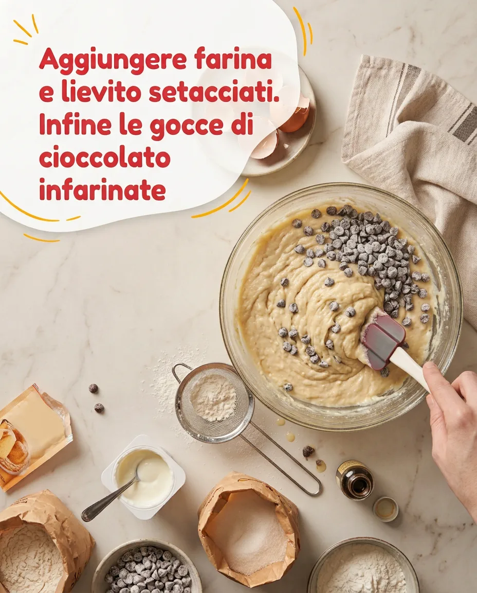 Ciambella alla vaniglia con gocce di cioccolato fase 5