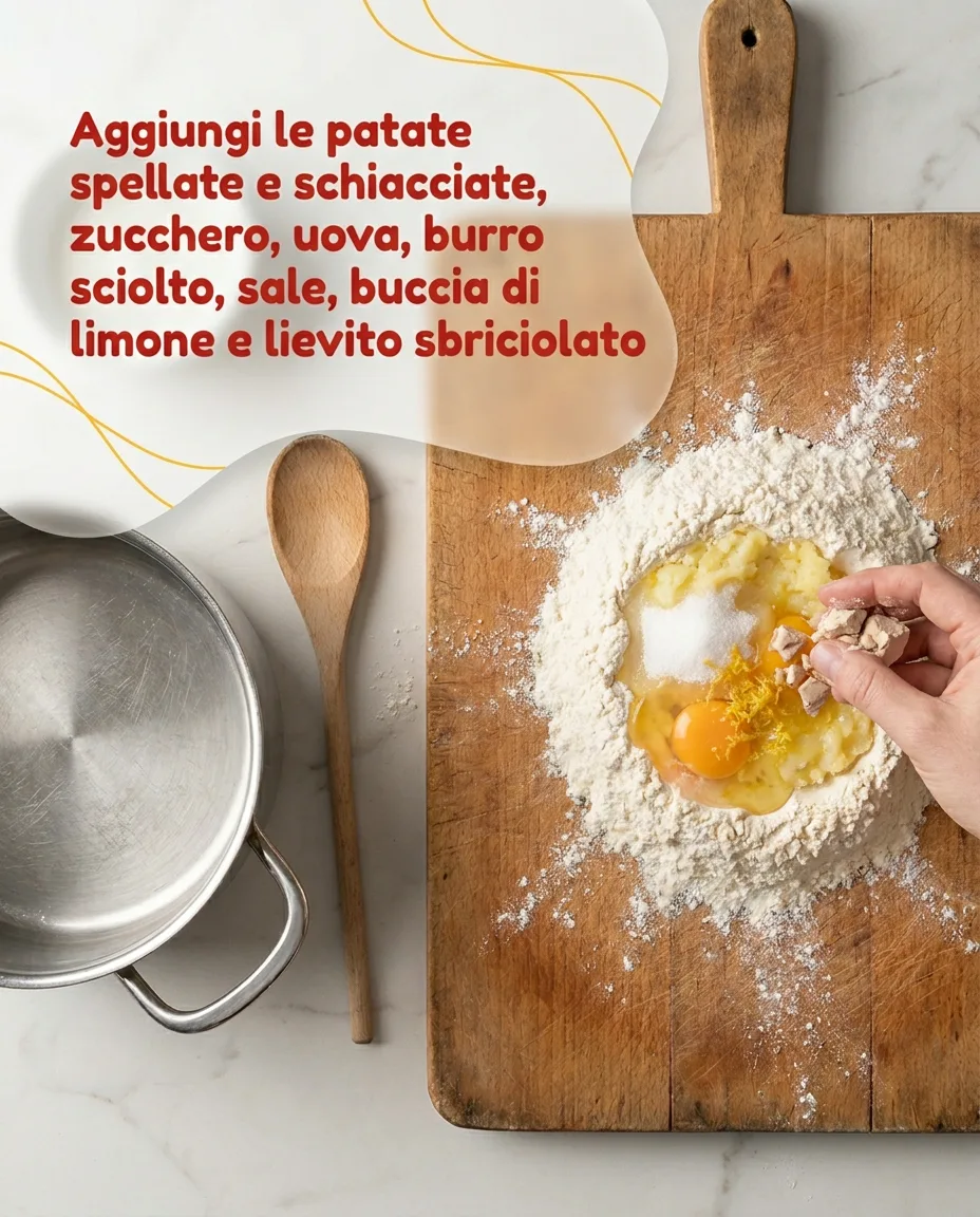 Ciambelle di patate fase 5