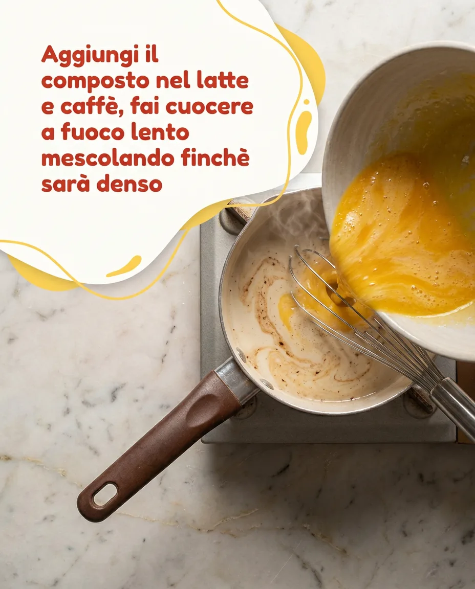 Coppetta di crema al caffè con panna e scaglie di cioccolato fase 4