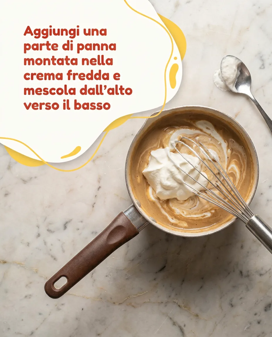 Coppetta di crema al caffè con panna e scaglie di cioccolato fase 5