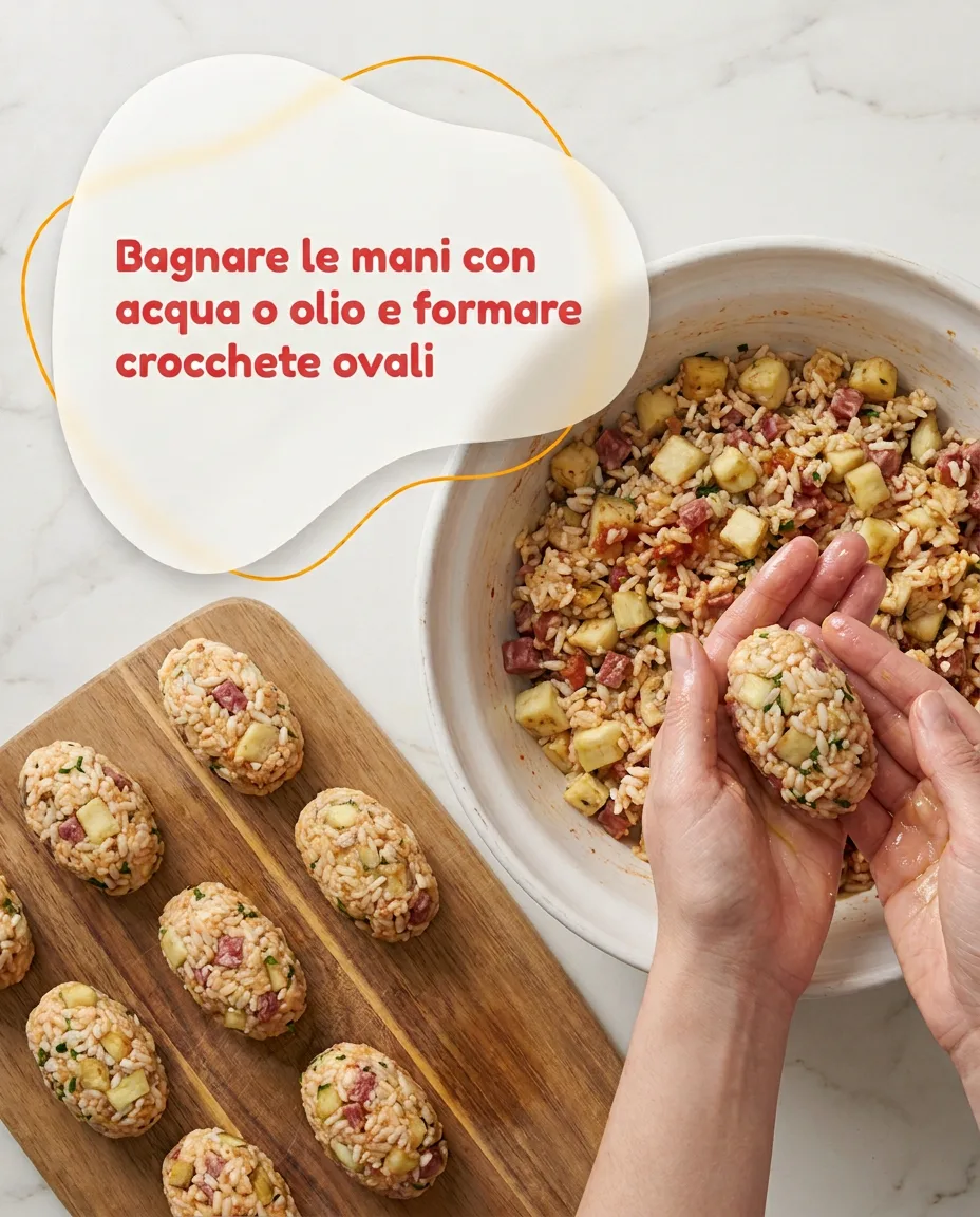 Crocchette di melanzane, riso e salame piccante fase 6