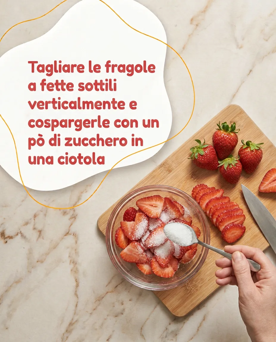 Crostata morbida con panna e fragole fase 8