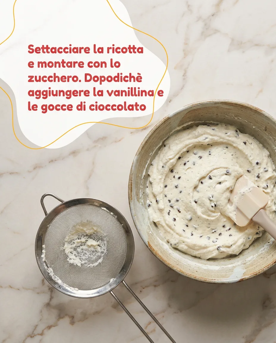 Crostata con ricotta e gocce di cioccolato fase 3