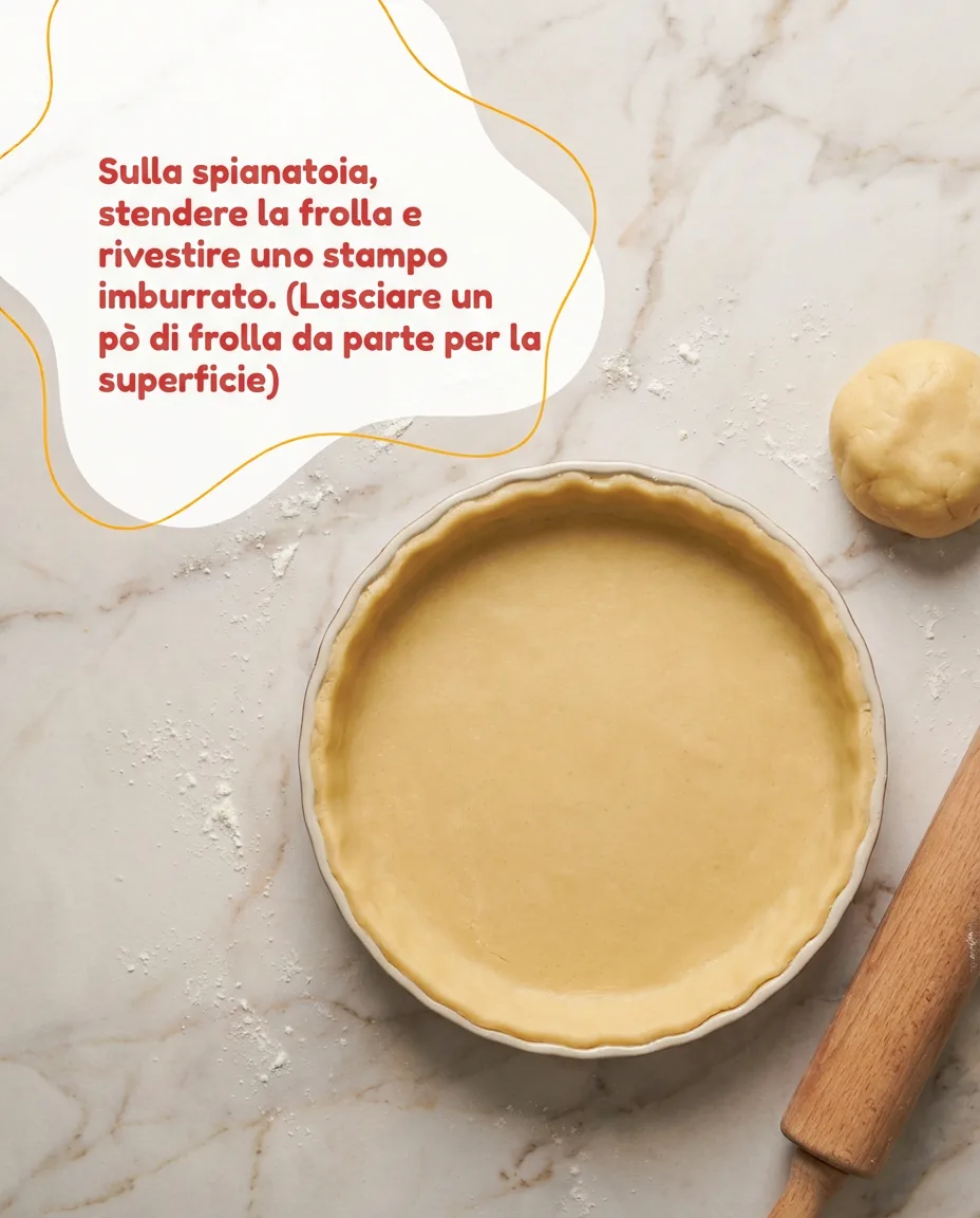 Crostata con ricotta e gocce di cioccolato fase 4