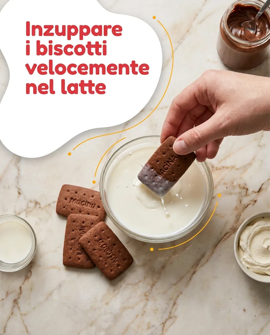 Dolce freddo con biscotti al cacao fase 3
