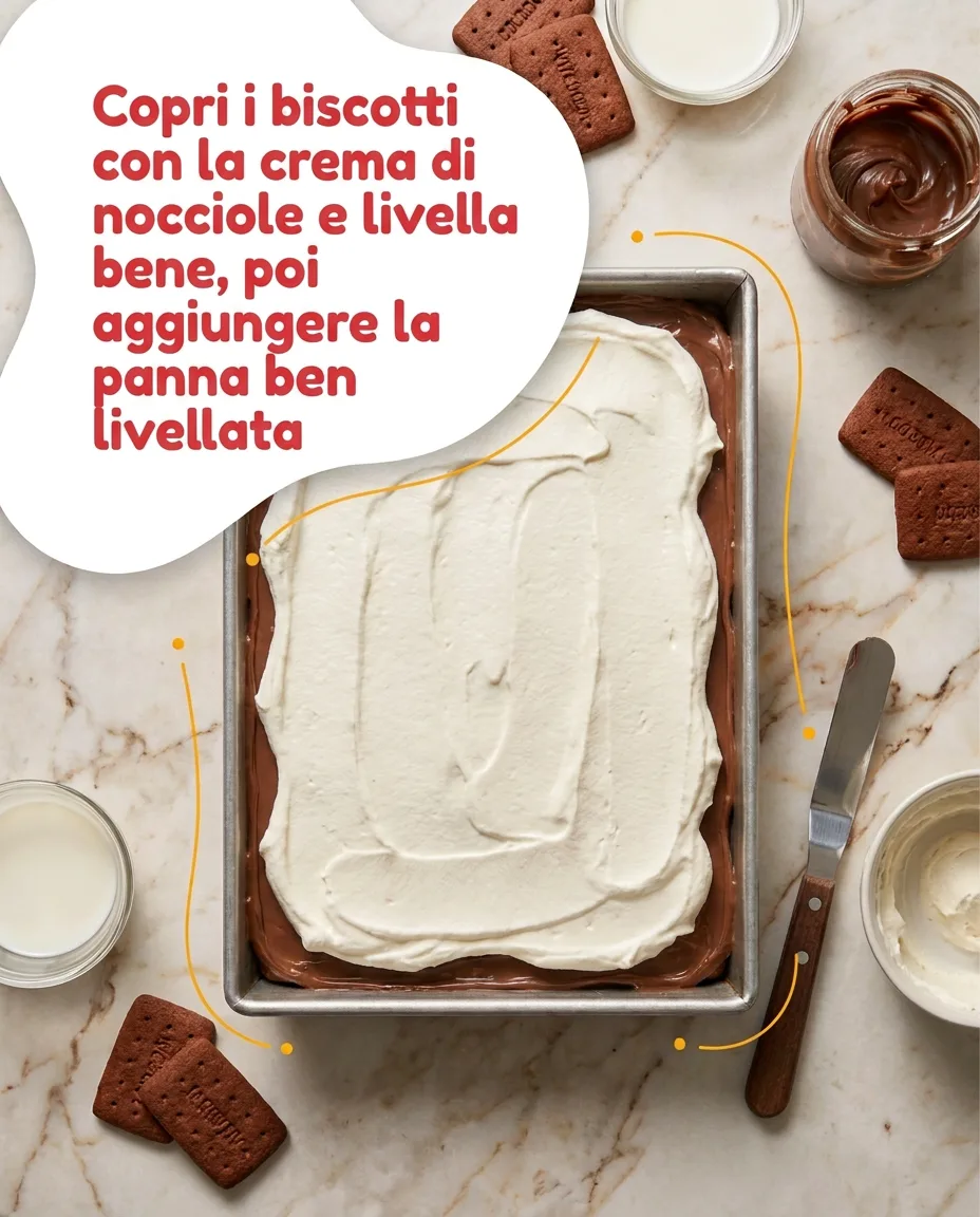 Dolce freddo con biscotti al cacao fase 5