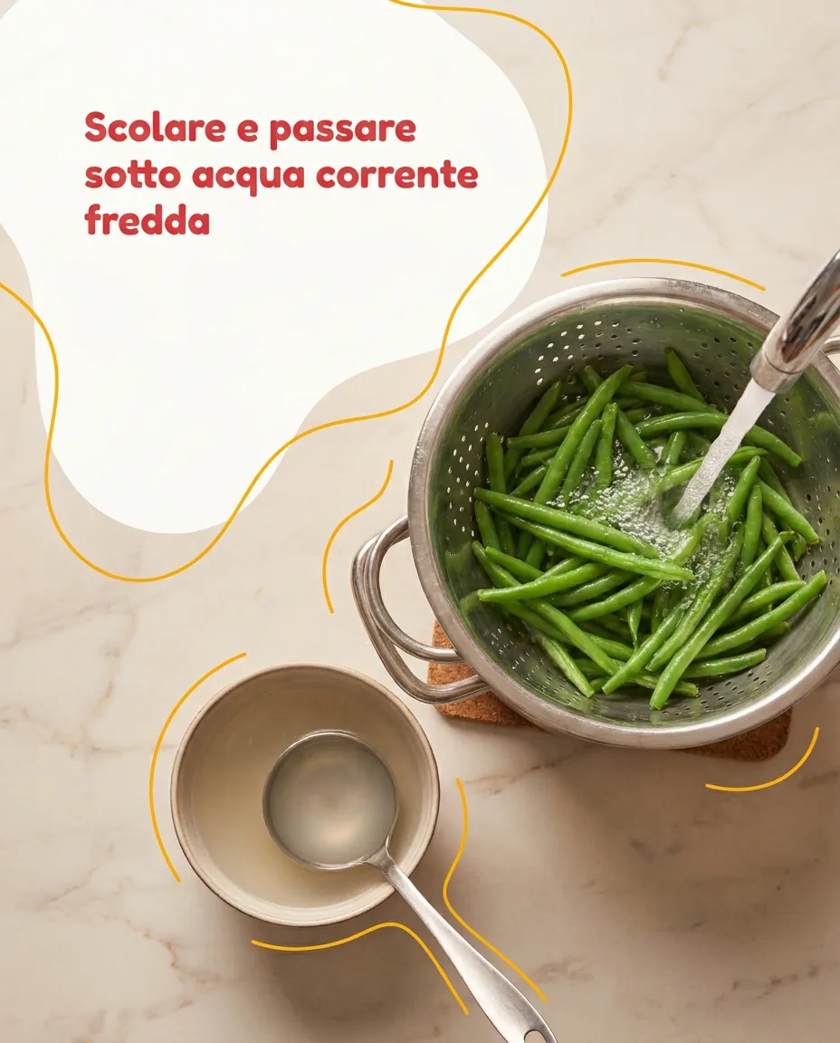 Fagiolini con cipolla e pancetta fase 4