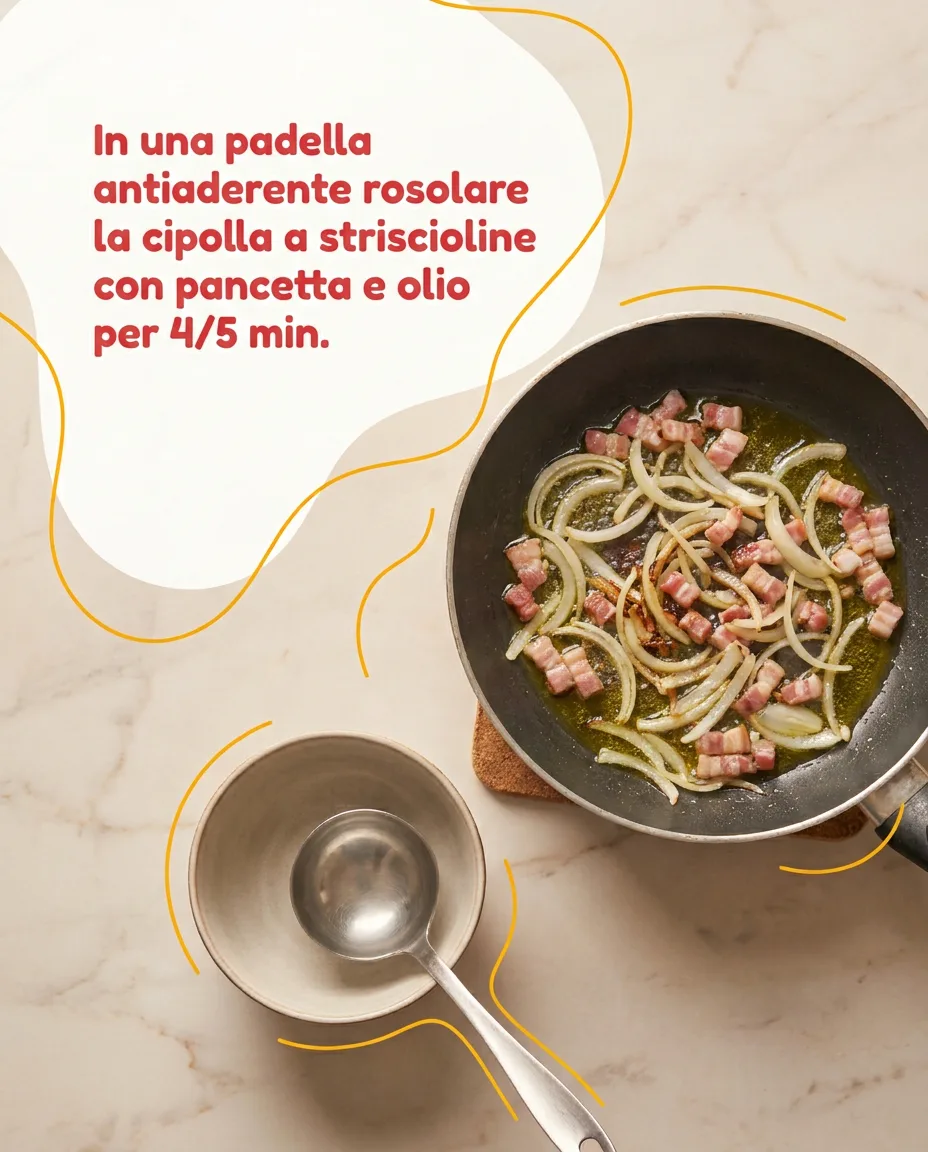 Fagiolini con cipolla e pancetta fase 5