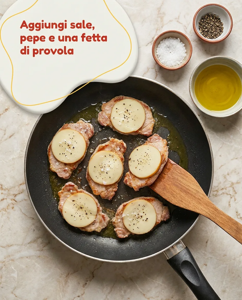 Fettine di suino con provola fase 4