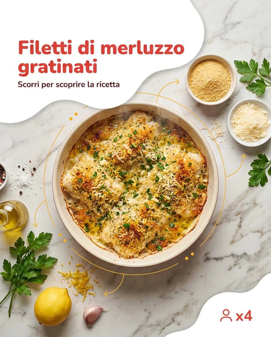 Filetti di merluzzo gratinati