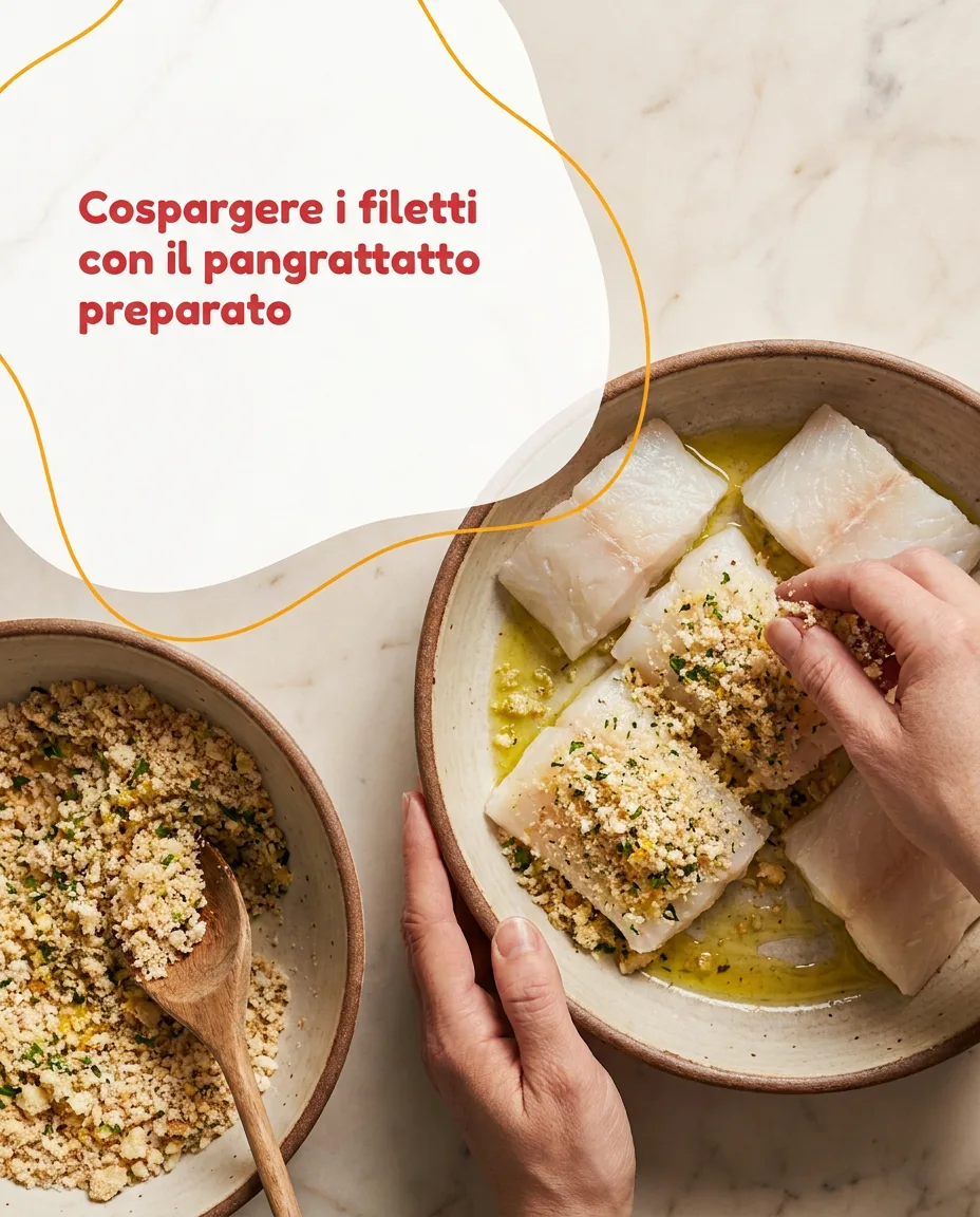 Filetti di merluzzo gratinati fase 5