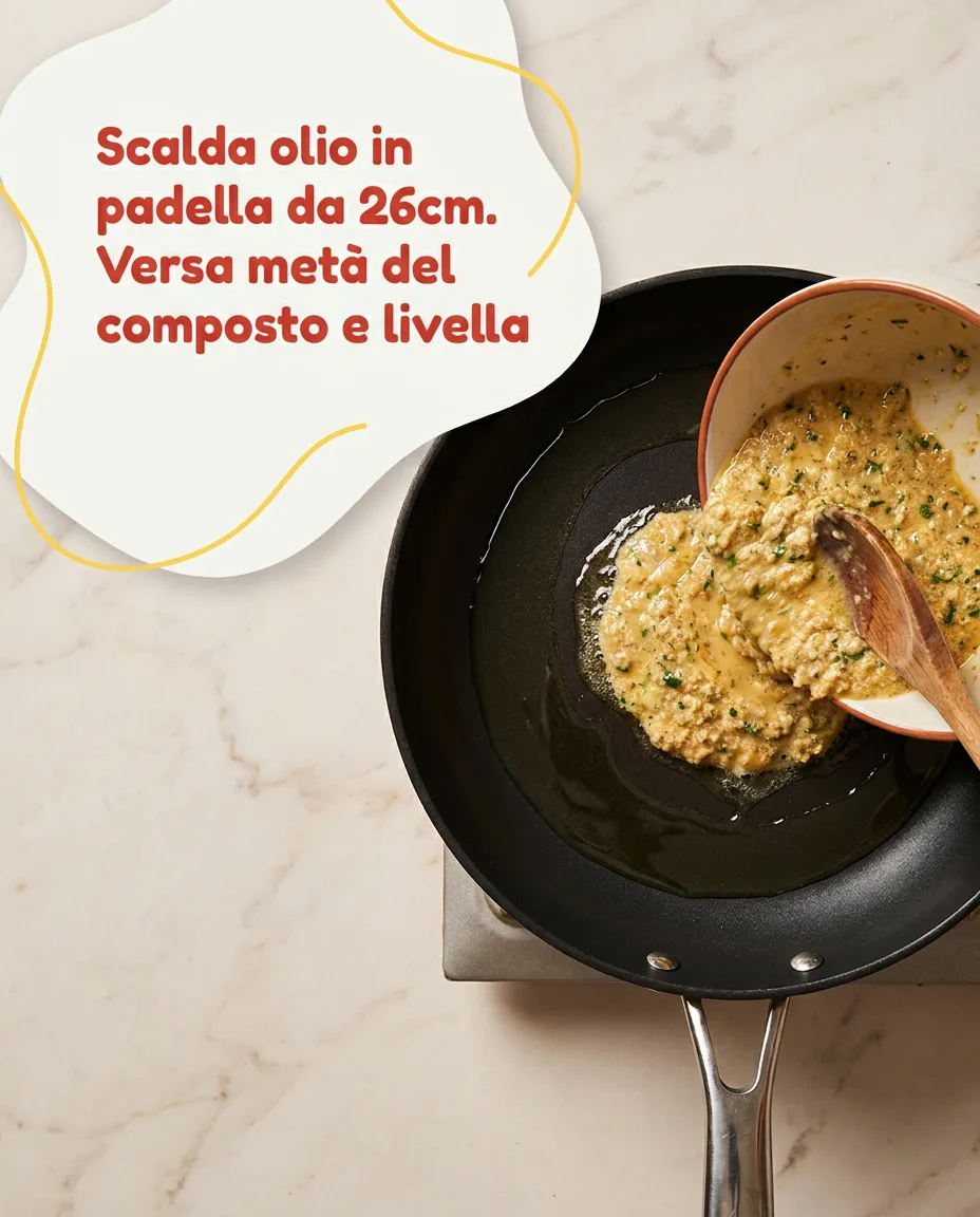 Frittata ripiena fase 4
