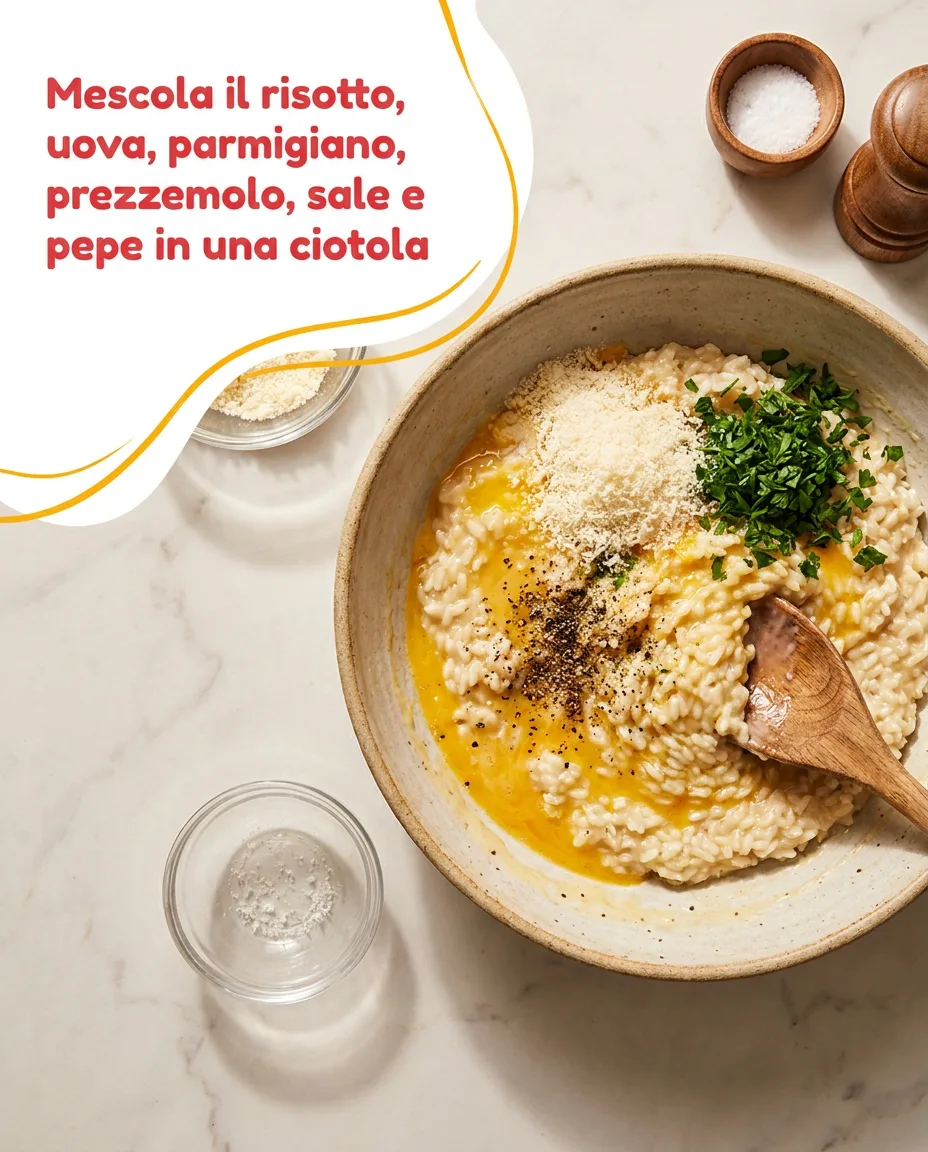 Frittata di risotto fase 3