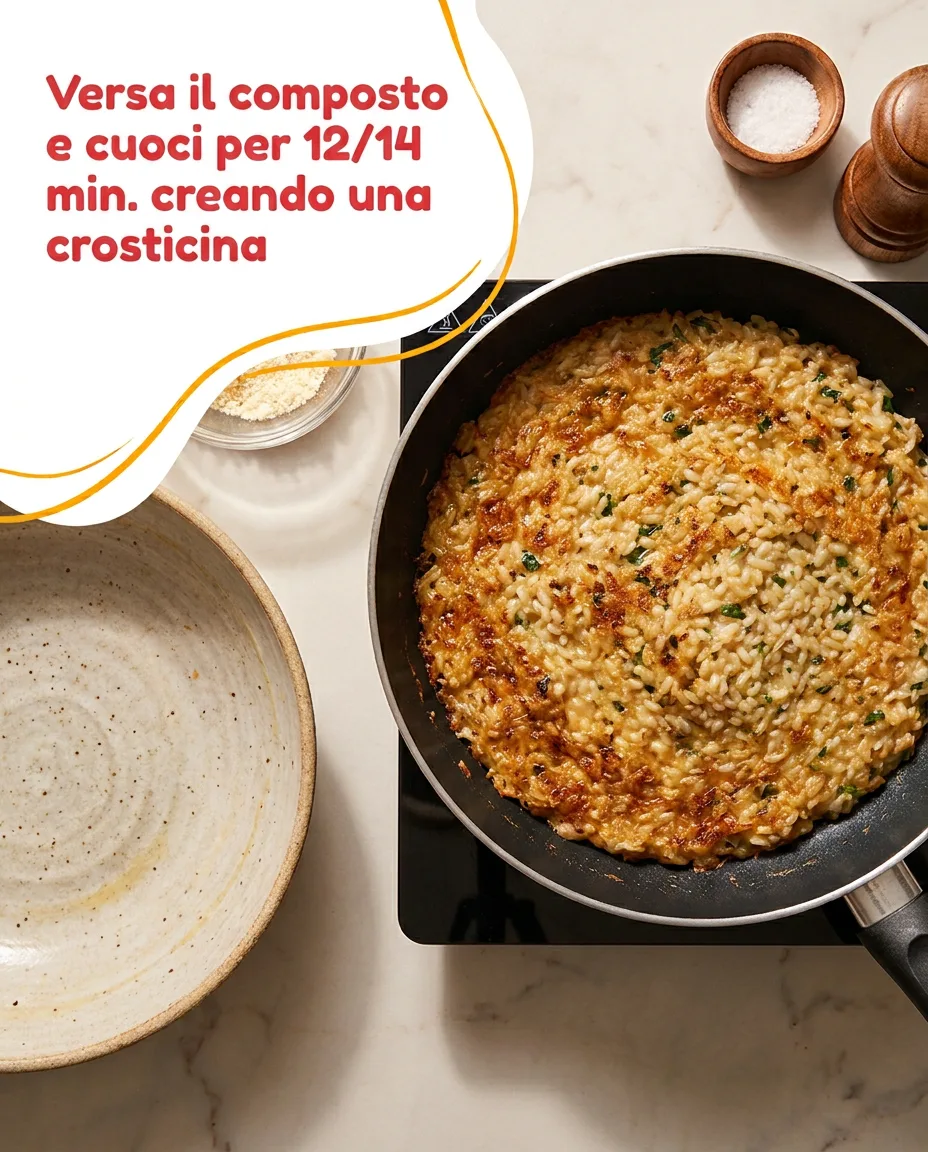 Frittata di risotto fase 5