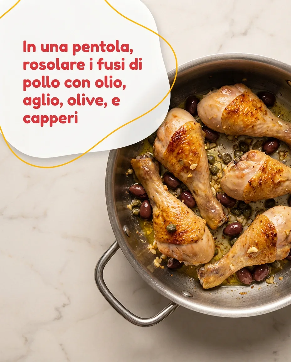 Fusi di pollo in umido fase 3