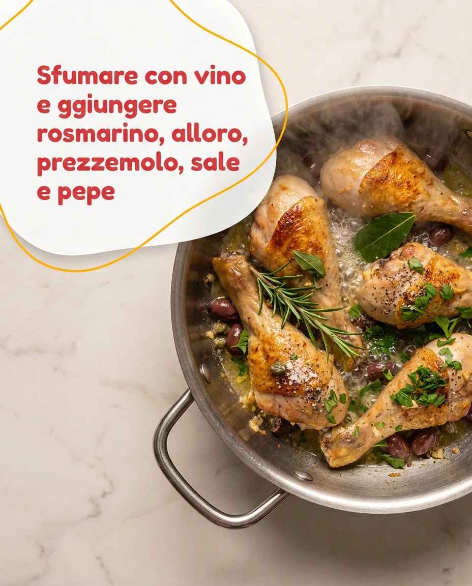 Fusi di pollo in umido fase 4
