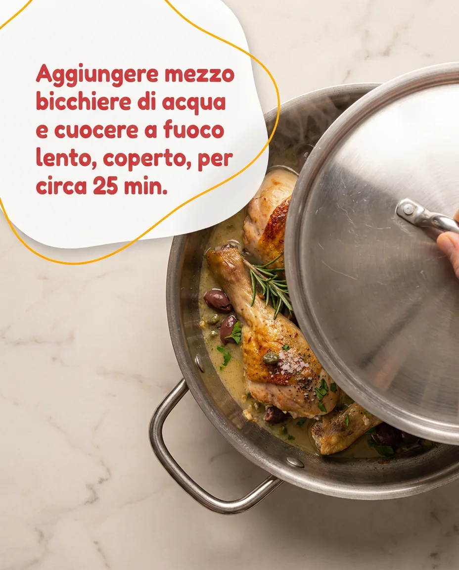 Fusi di pollo in umido fase 5