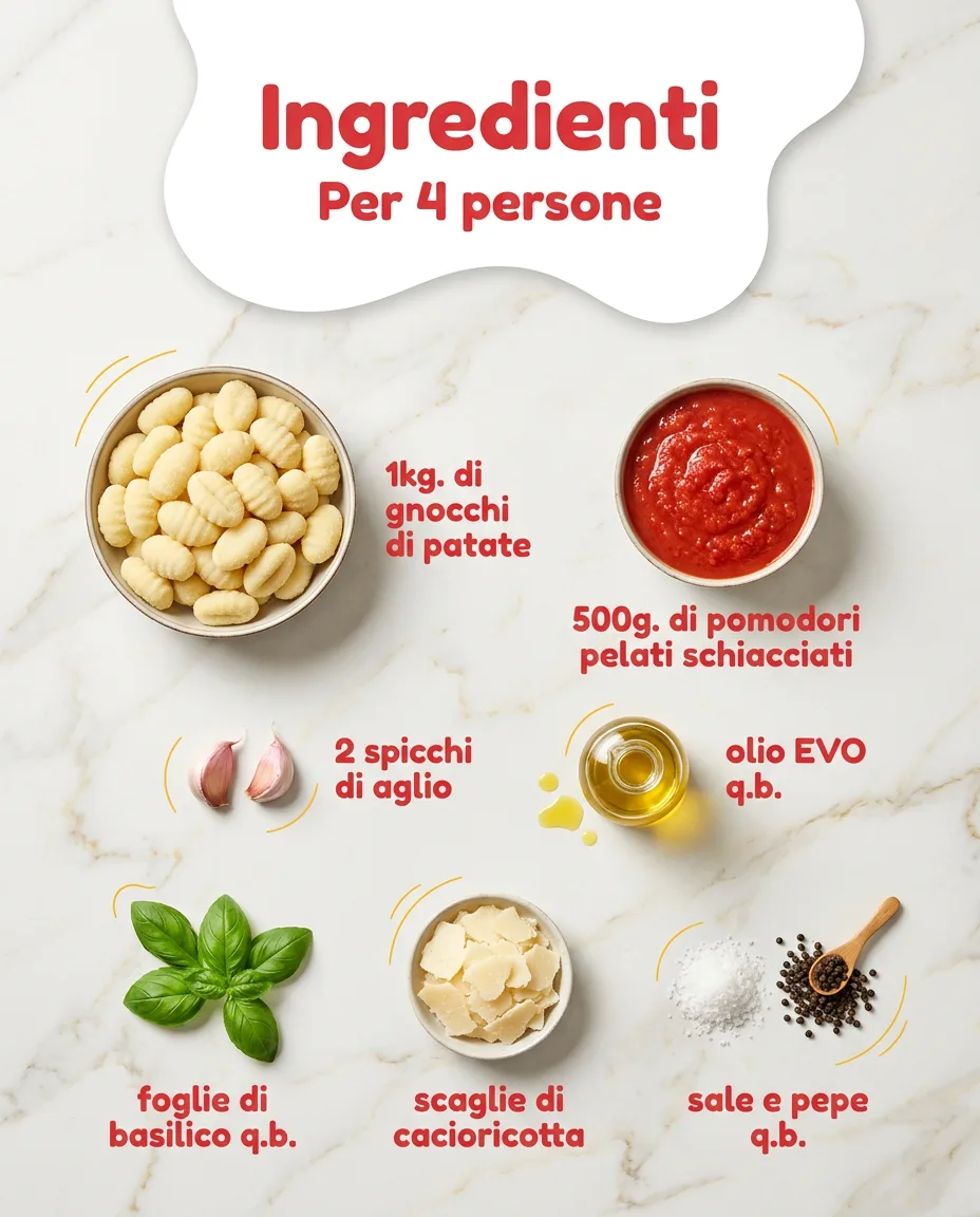 Gnocchi di patate con sugo semplice fase 2
