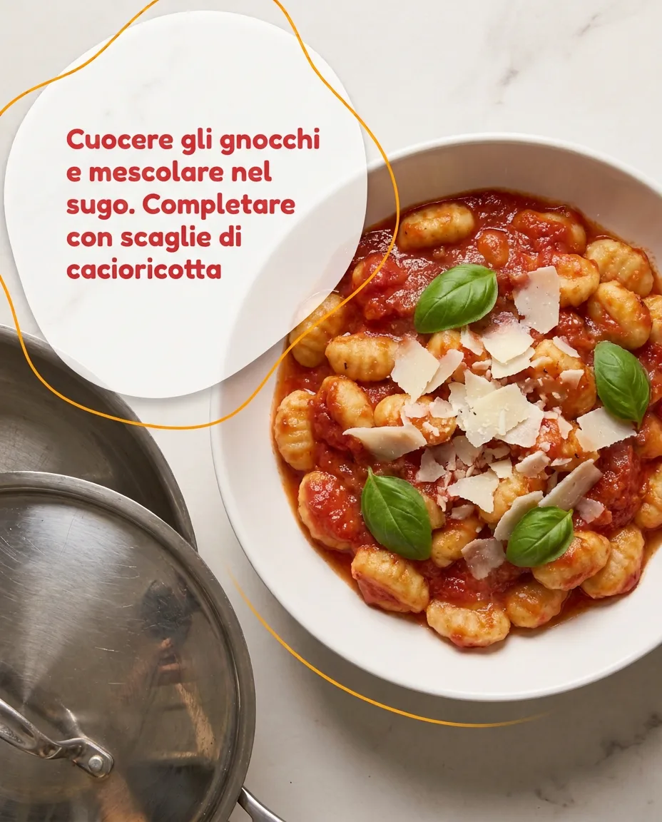 Gnocchi di patate con sugo semplice fase 5