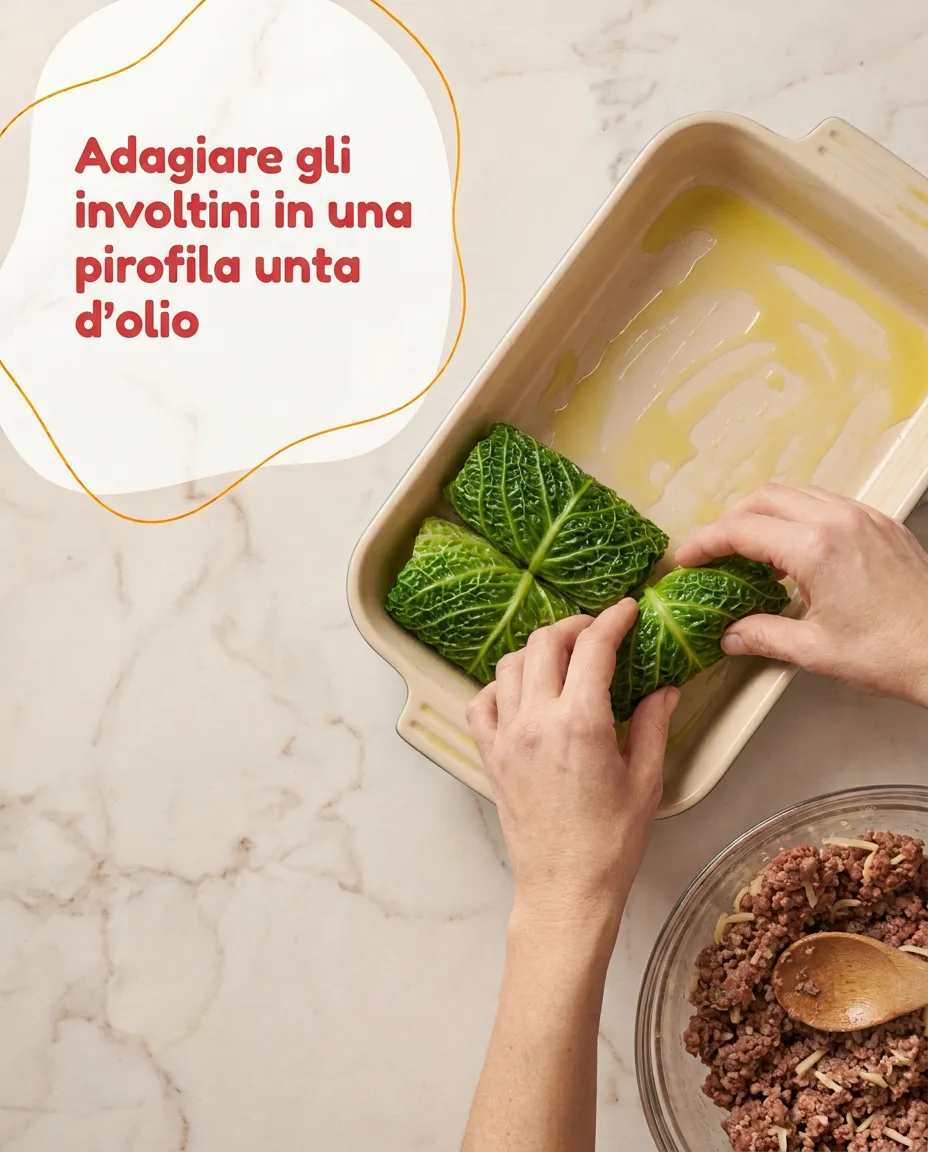 Involtini di verza ripieni di carne fase 7