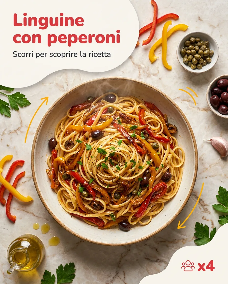 Linguine con peperoni