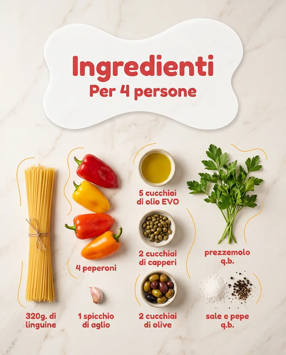 Linguine con peperoni fase 2