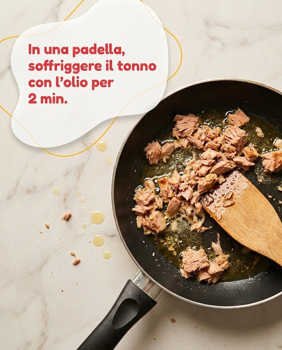 Linguine con tonno e pesto fase 3