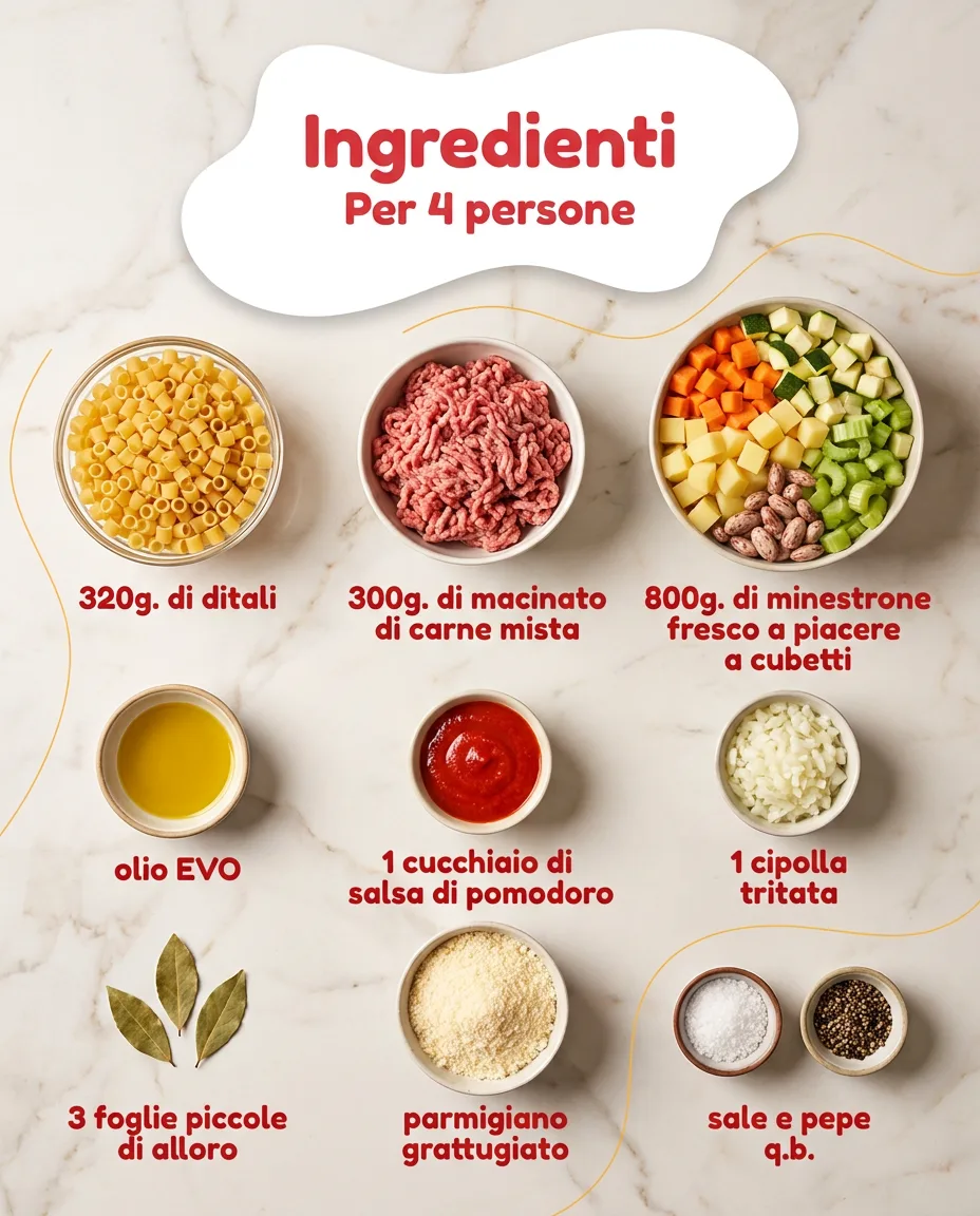 Minestrone pasta e carne fase 2