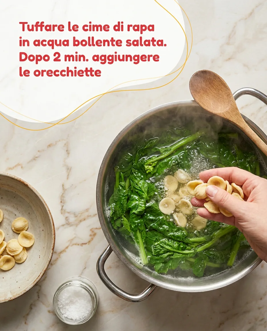 Orecchiette con cime di rapa fase 3