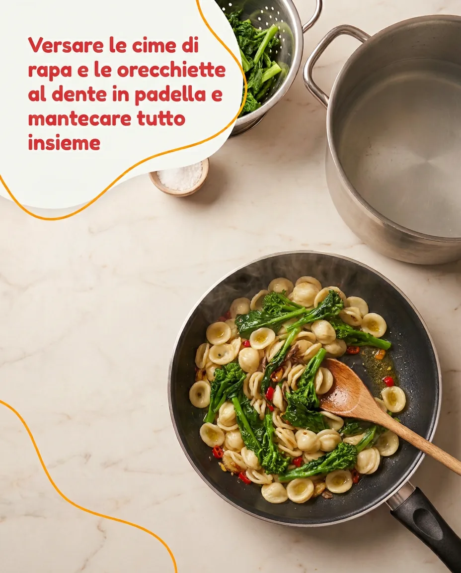 Orecchiette con cime di rapa fase 5
