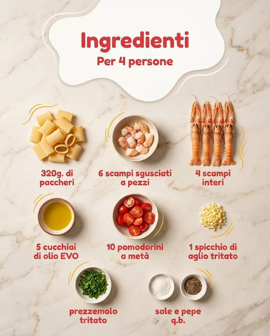 Paccheri con scampi fase 2