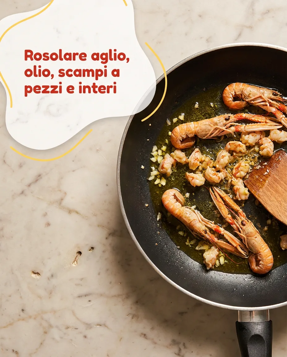 Paccheri con scampi fase 3