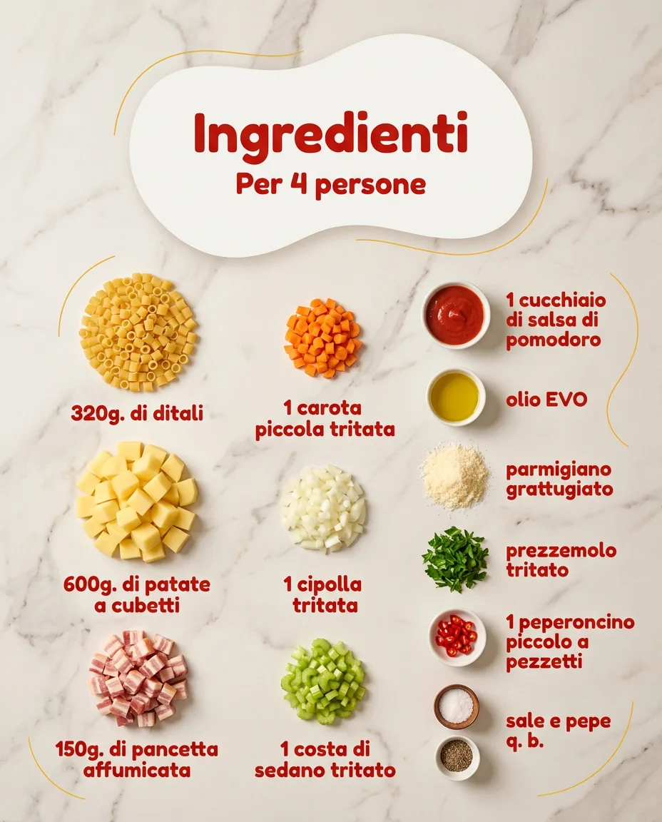 Pasta patate e pancetta affumicata fase 2