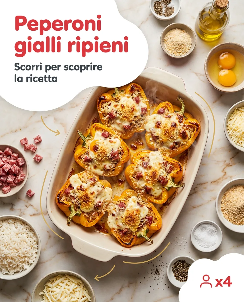 Peperoni gialli ripieni