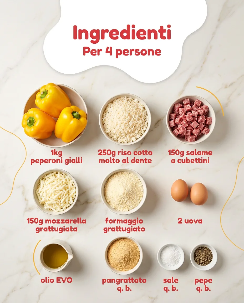 Peperoni gialli ripieni fase 2