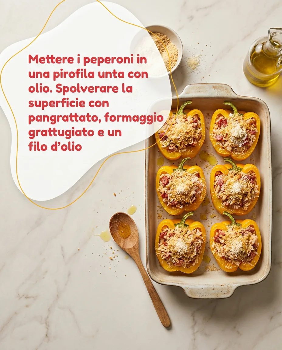 Peperoni gialli ripieni fase 5