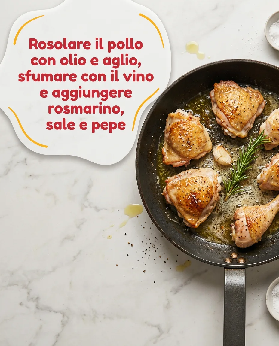 Pollo con funghi misti fase 3