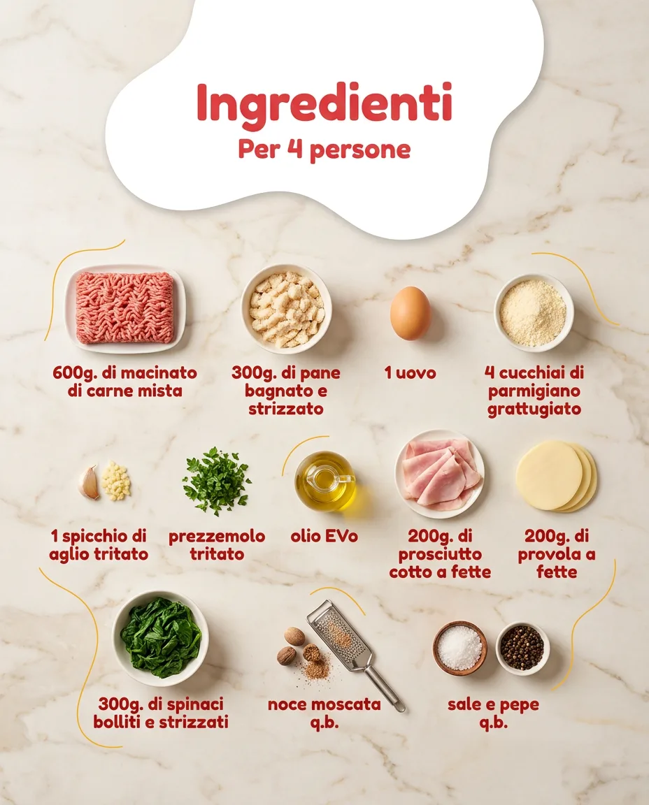 Polpettone di carne ripieno fase 2