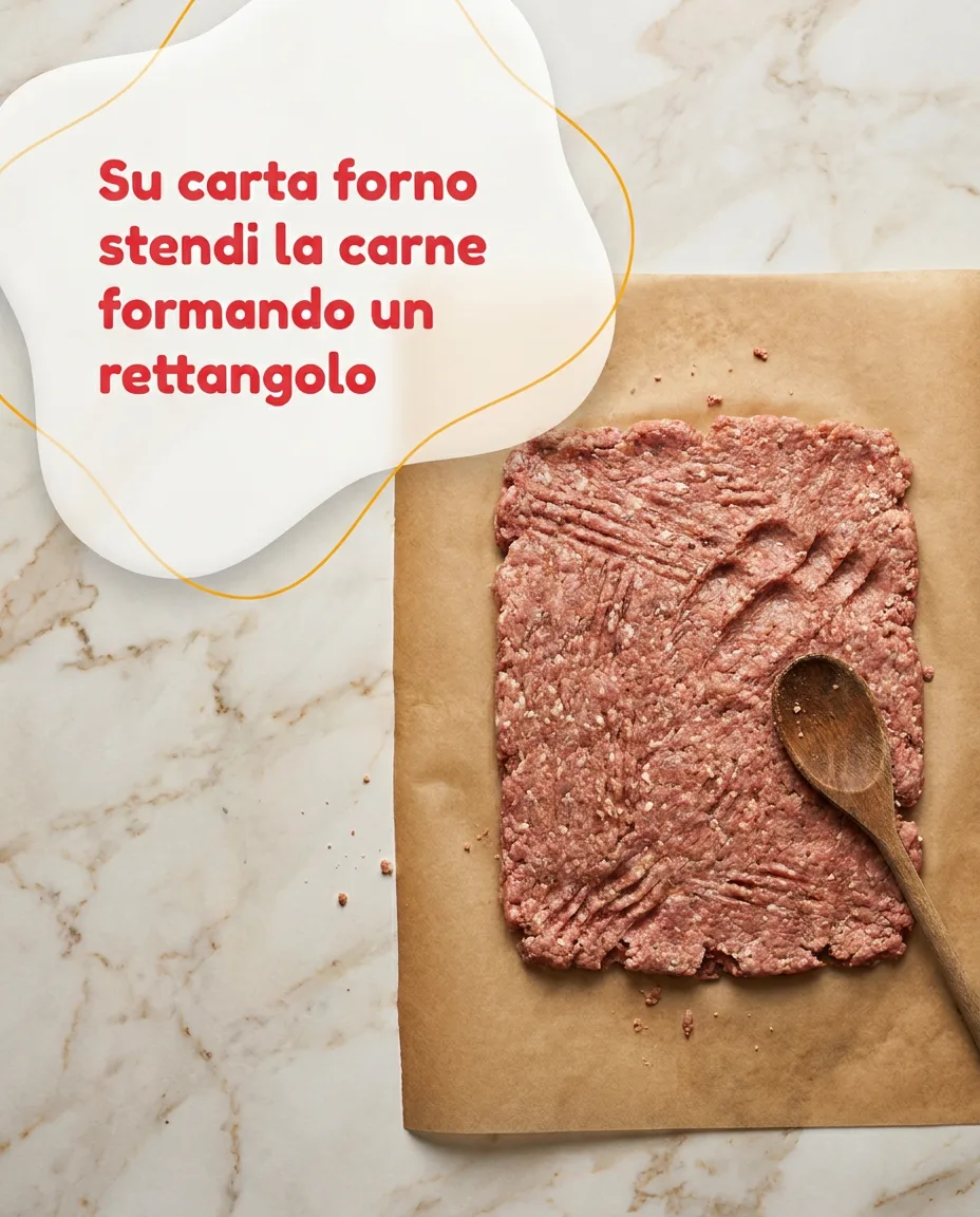 Polpettone di carne ripieno fase 4