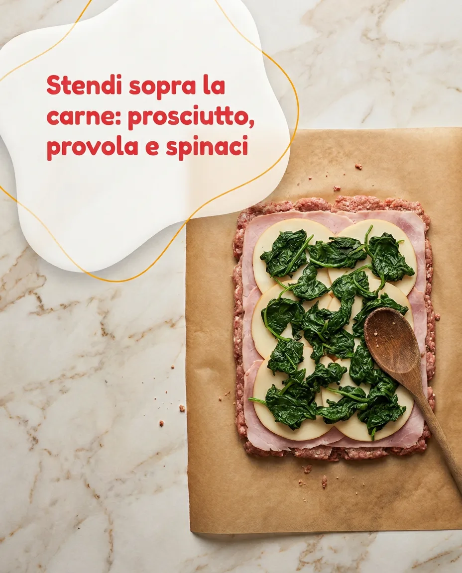 Polpettone di carne ripieno fase 5