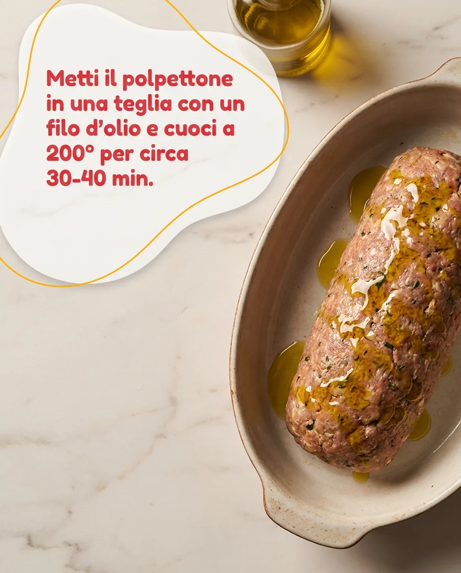 Polpettone di carne ripieno fase 7