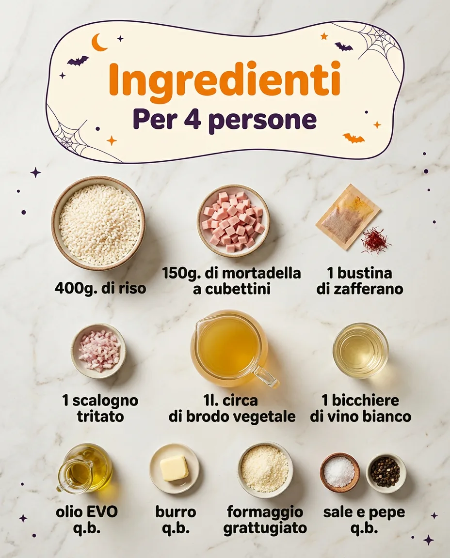 Risotto allo zafferano con mortadella fase 2